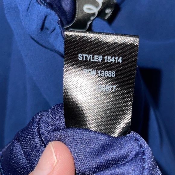 LULU'S Navy Blue Letter of Love Backless Skater Mini Dress Small - Picture 8 of 8